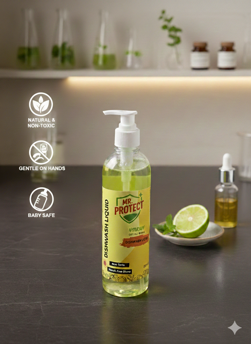 Natural Non-Toxic Baby Safe Dishwash Liquid