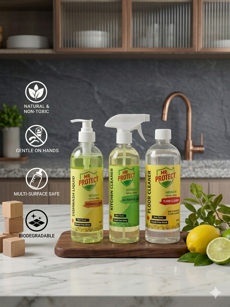 Mr.Protect Natural Floor Cleaner (Non-Toxic & Safe)  PACK OF -2